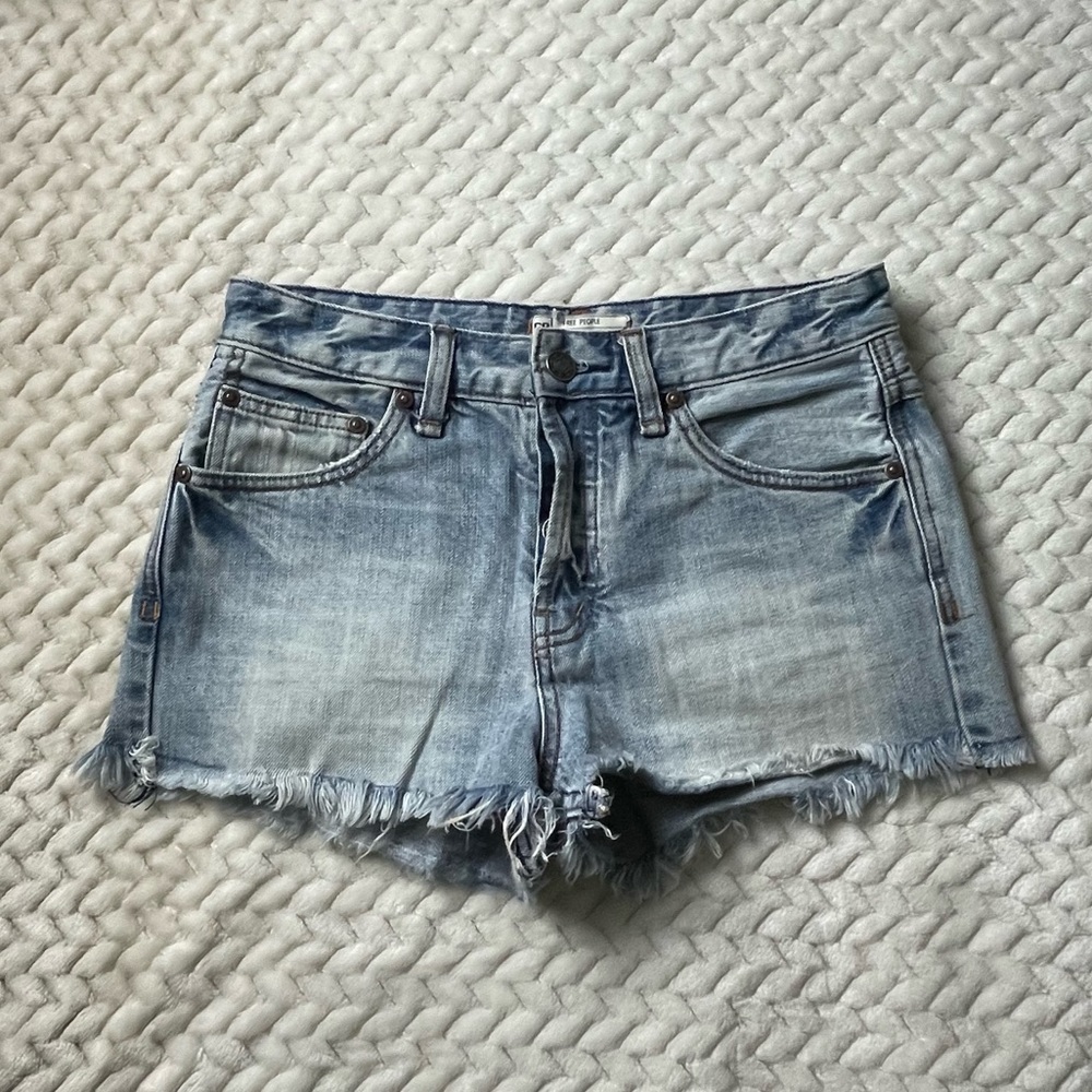 Frayed Free People Denim Shorts